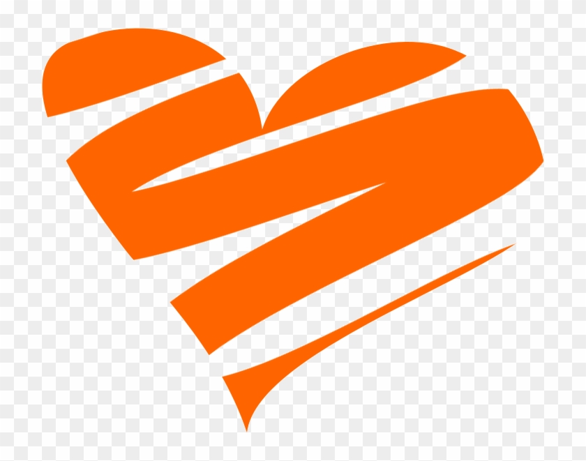 Orange Heart Clip Art At Clker - Orange Heart Png #1097527