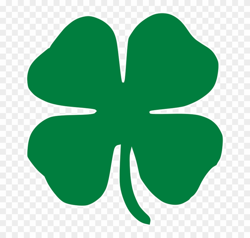 4 Leaf Clover Clip Art - Green Four Leaf Clover #1097799