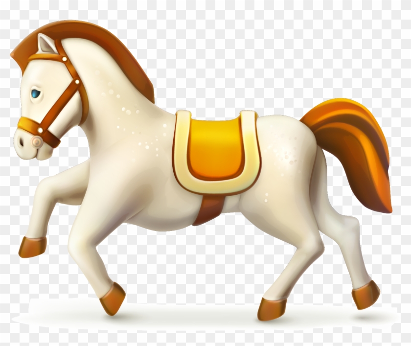 Horse Cartoon Carousel - Carousel Horse Picture Png #1097847