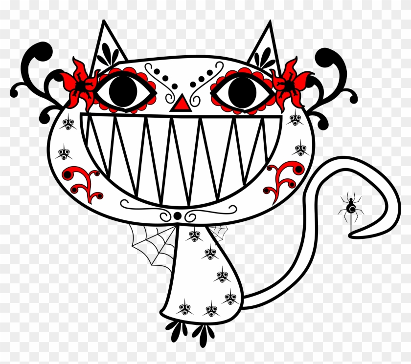 Catrina Color Smily Cat - Clip Art #1097977