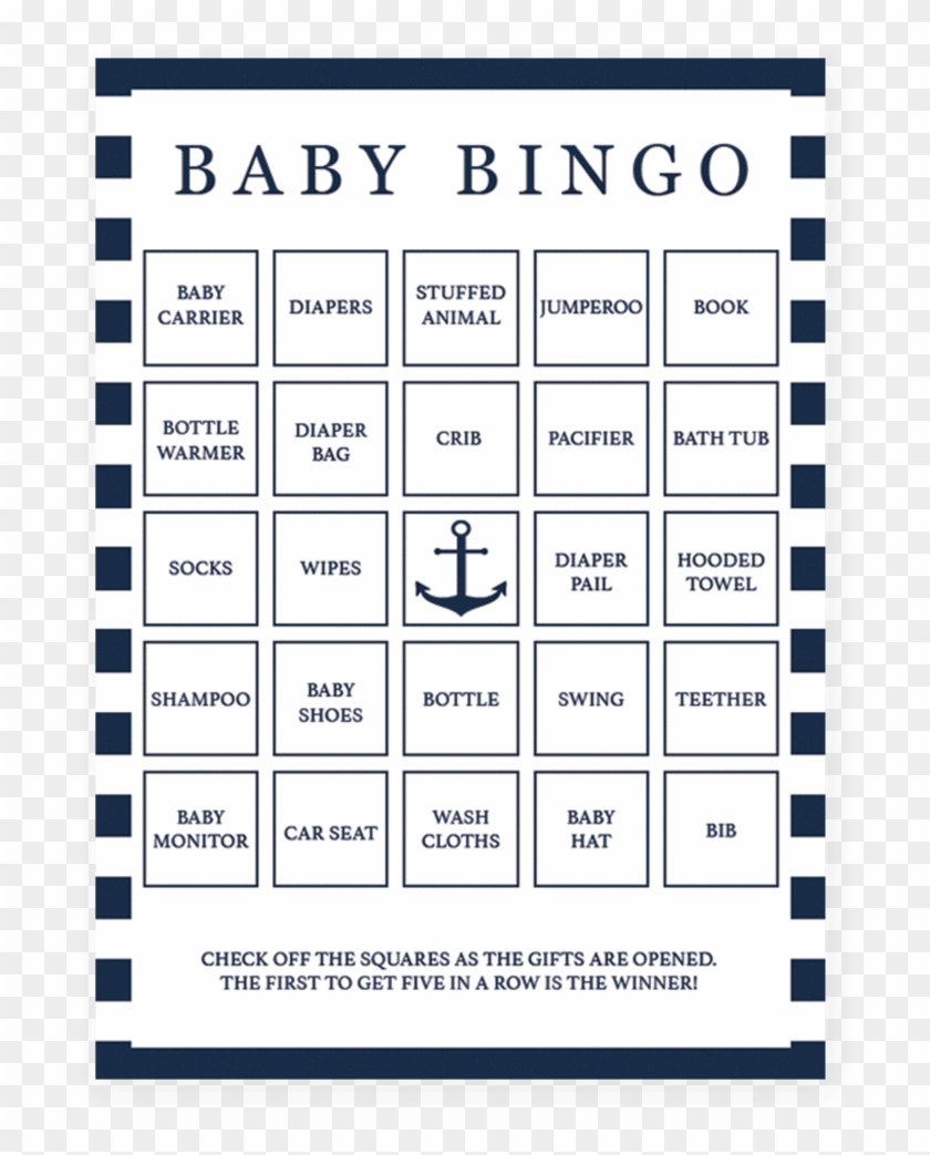 Baby Shower Bingo Nautical #1097980