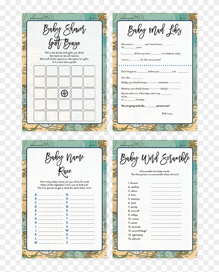 Adventure Baby Shower Game Pack - Baby Shower #1097993