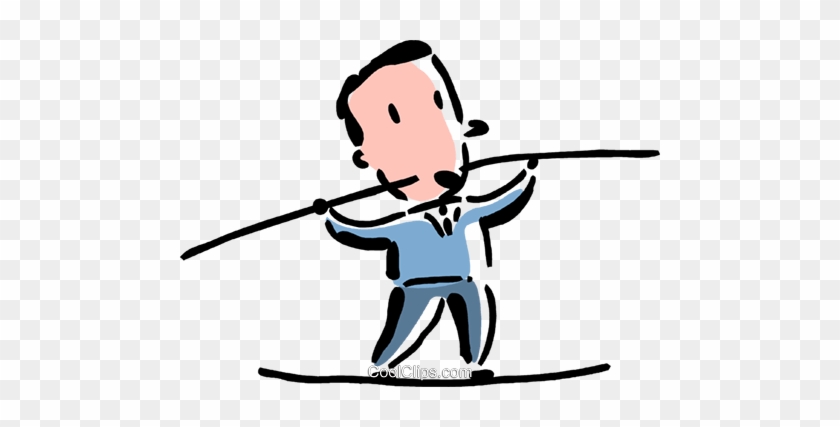 Businessman Walking A Tight Rope Royalty Free Vector - Businessman Walking A Tight Rope Royalty Free Vector #1098029
