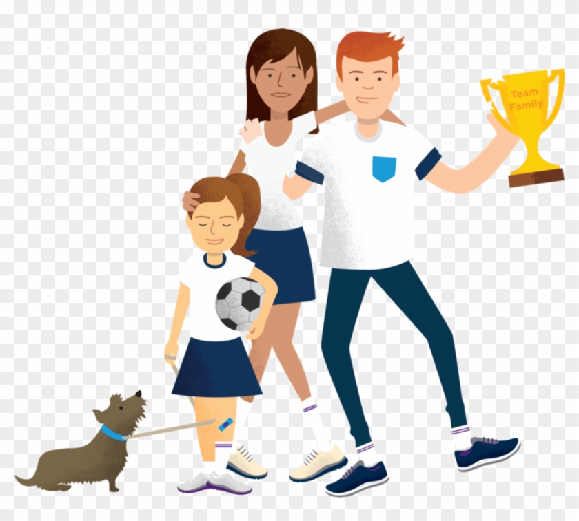 Family Activities - Family Play Sport Together Cartoon Png #1098051