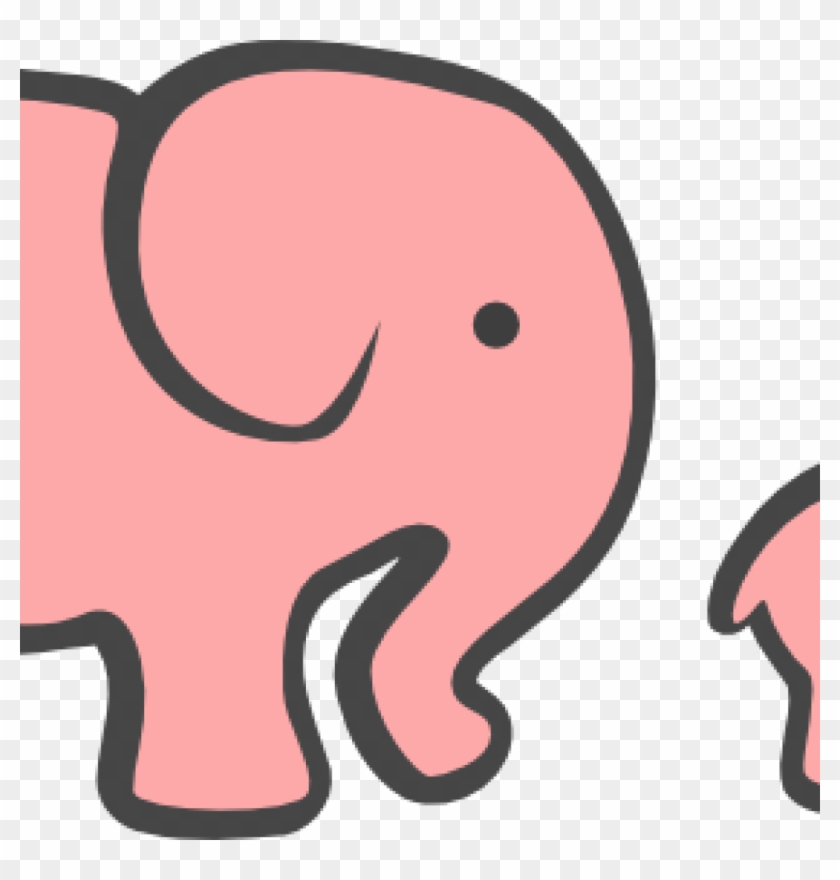 Elephant Clipart Outline Image Of 11041 Best Space - Pink Elephant Cut Out #1098264
