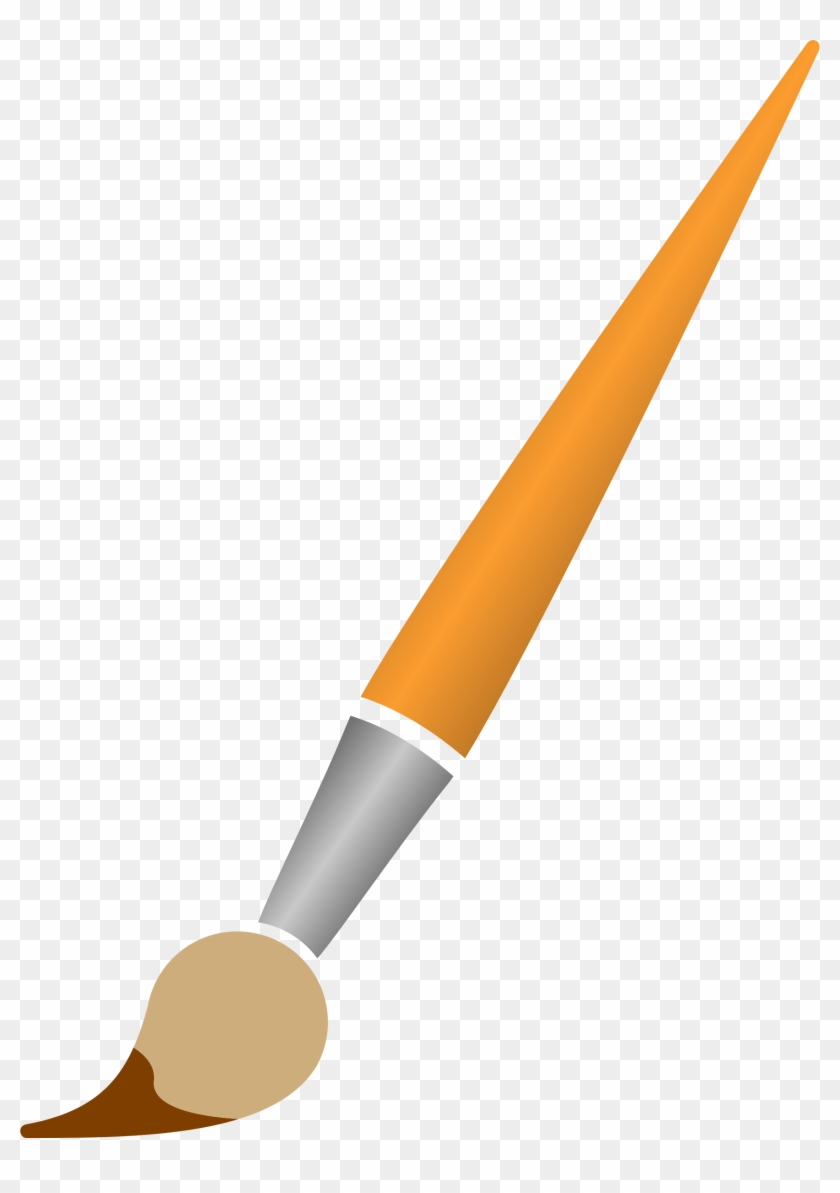 Paint Brush With Brown Dye - Paint Brush Clipart Png #1098275