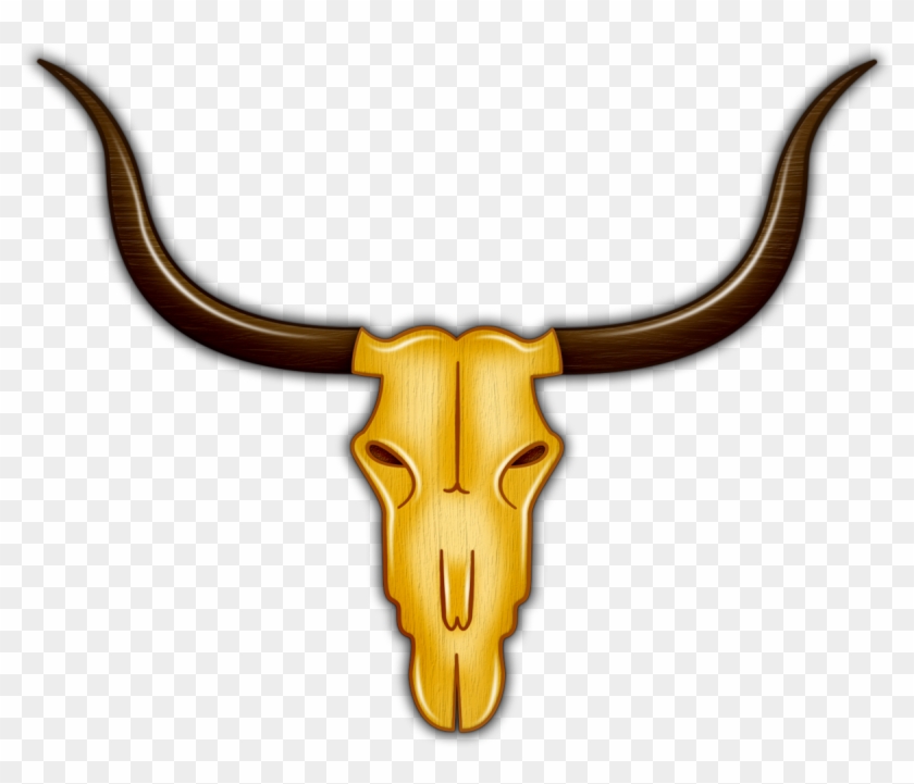 Cattle Antelope Horn Bone Clip Art - Skull #1098295