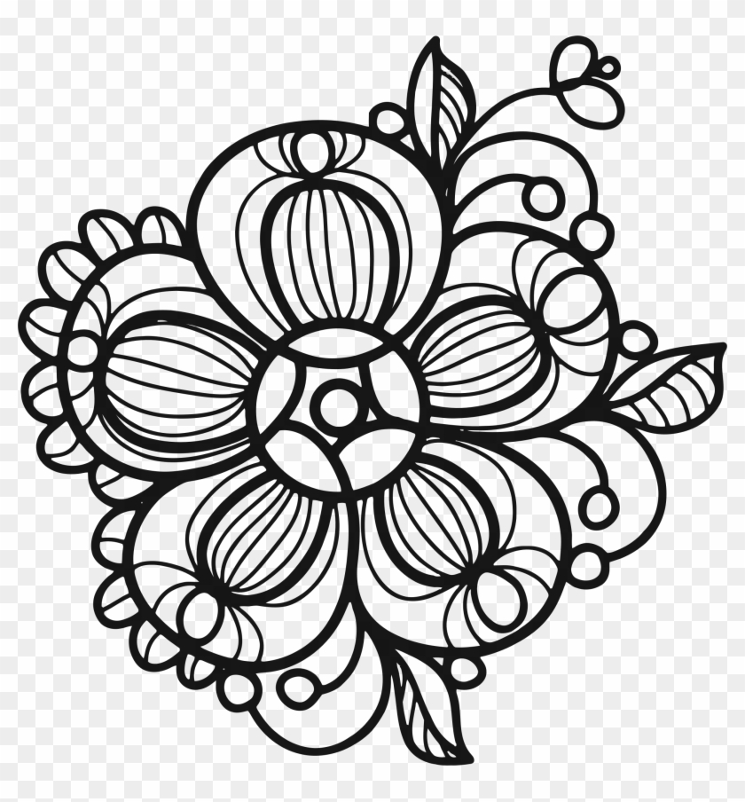 Floral Plant Design - Creative Spark Coloring Book #1098342