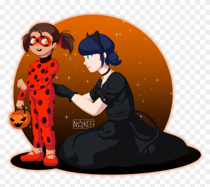 Marinette As A Black Cat, Helping Manon With Her Ladybug - Black Cat #1098453