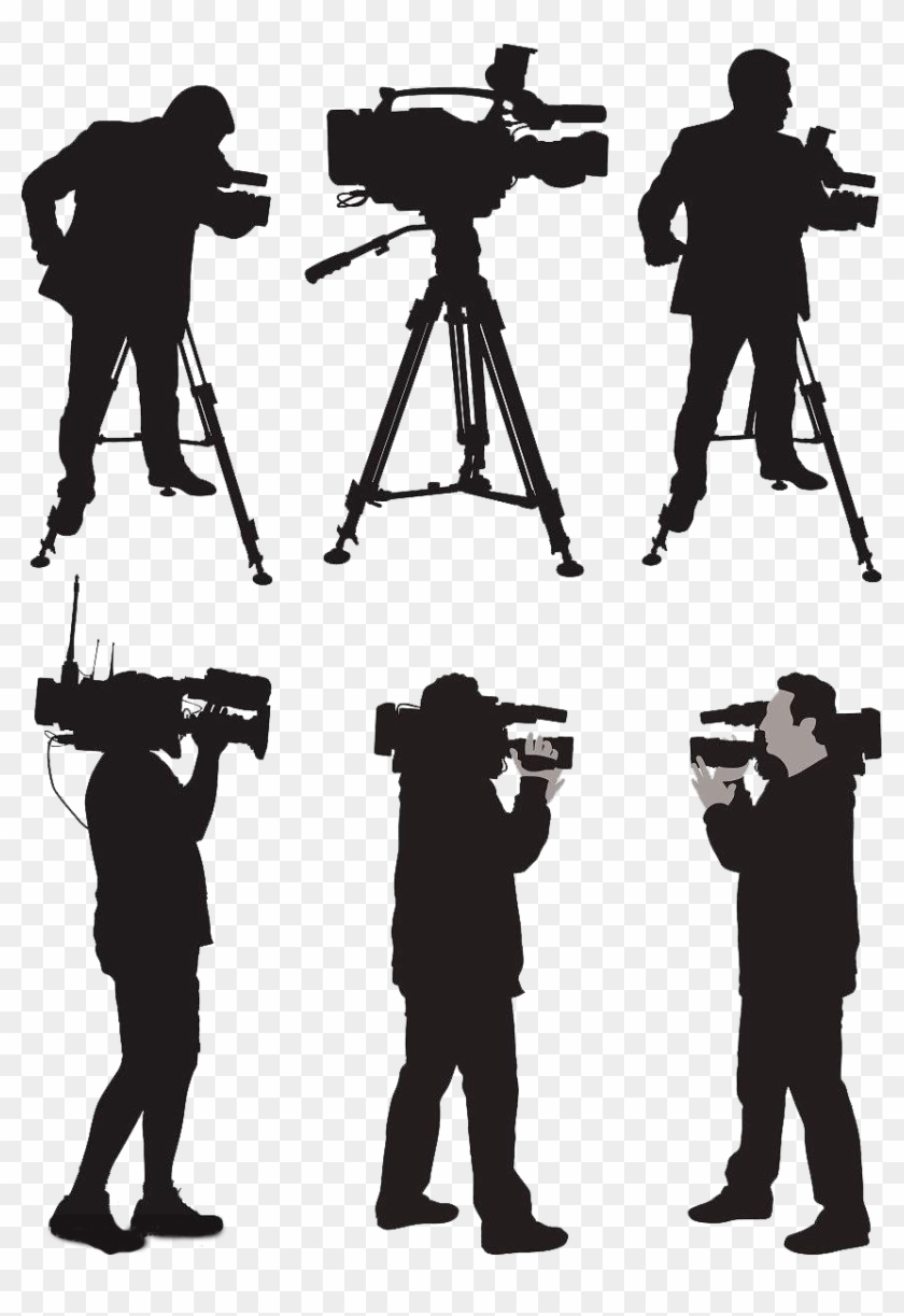 Camera Operator News Silhouette Illustration - Reporter Png #1098458