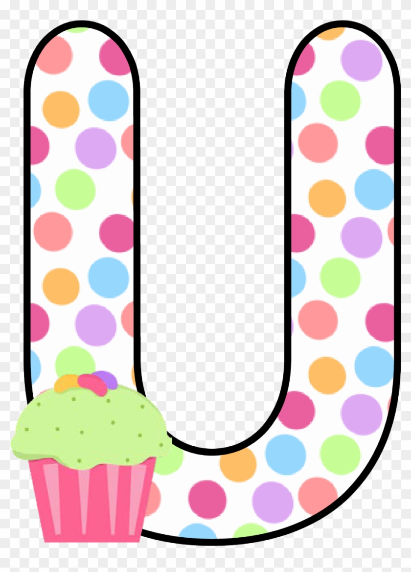 Ch B *✿* Alfabeto Cupcake De Kid Sparkz - Alphabet Letters With Cupcakes Design #1098519