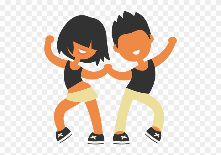 Royalty-free Dance Cartoon - Dancing Boy And Girl Cartoon #1098793