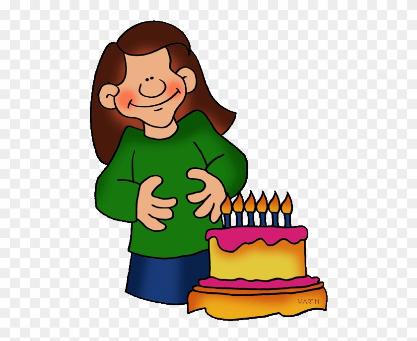 Birthday Clip Art By Phillip Martin, Girl With Birthday - Phillip Martin Clip Art Girl #1098948