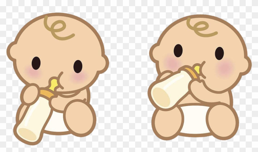 Breast Milk Infant Drinking - Baby Drinking Milk Cartoon Png #1098970