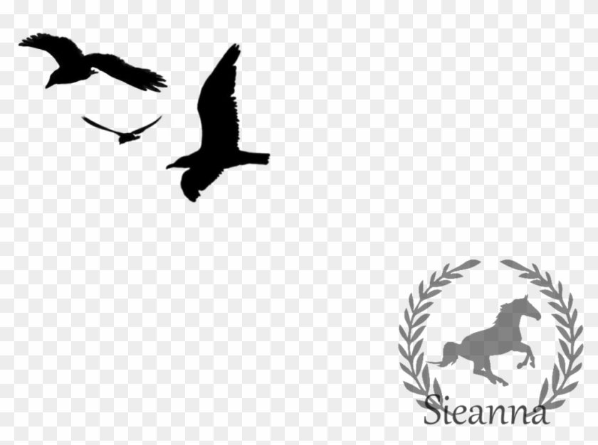 Blackbirds Flying Clipart - Black Flying Bird Logo #1099071