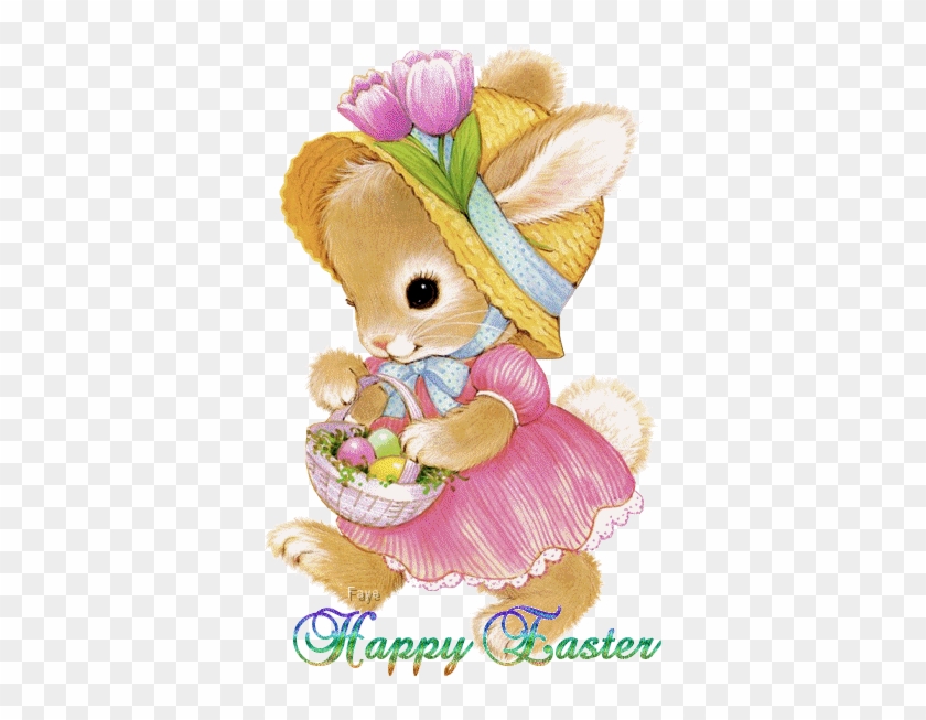 Happy Easter - Easter Bunny Girl Cartoon #1099079