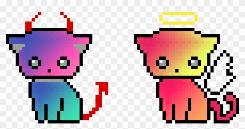 Cute Devil Kitty And Angel Kitty - Devil #1099263