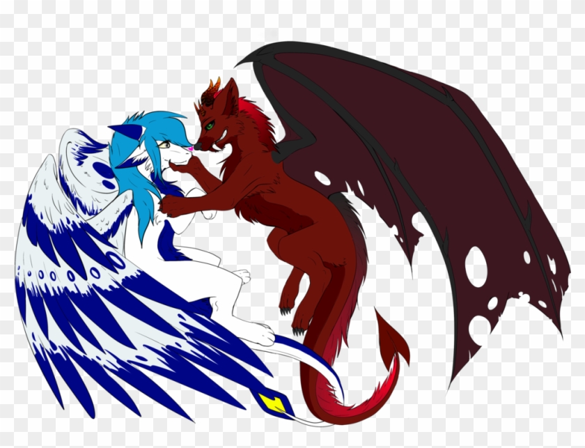 [wip2] The Angel And The Devil By Monsterdragon99 - Illustration #1099284