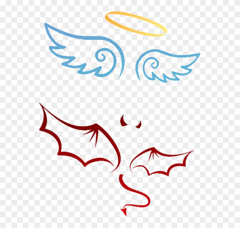 Angel Devil Tattoo Vector #1099341