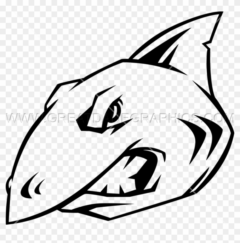 Shark Head - Black Shark Head Png #1099491