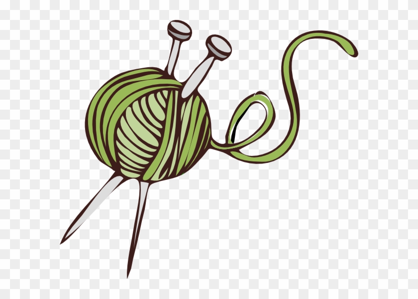 Green Knitting Clip Art At Clker - Vintage Crochet Dolls Ebook #1099510