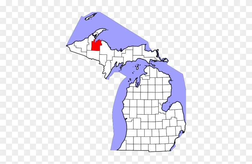 Location In The U - Iron Ore Michigan Map #1099632