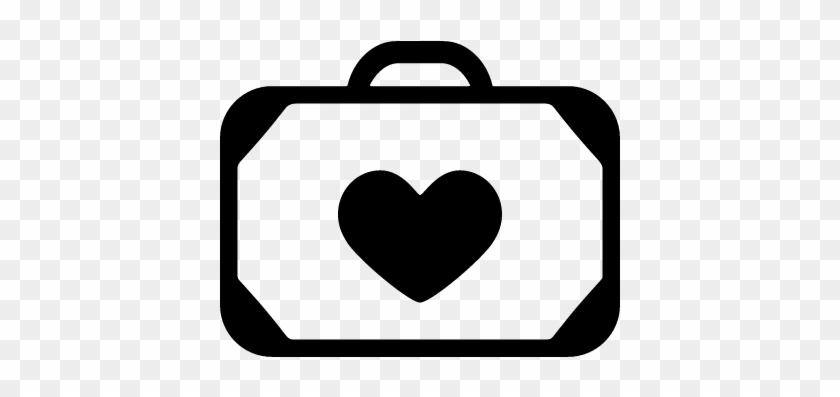 Suitcase With A Heart Vector - Suitcase With A Heart #1099736