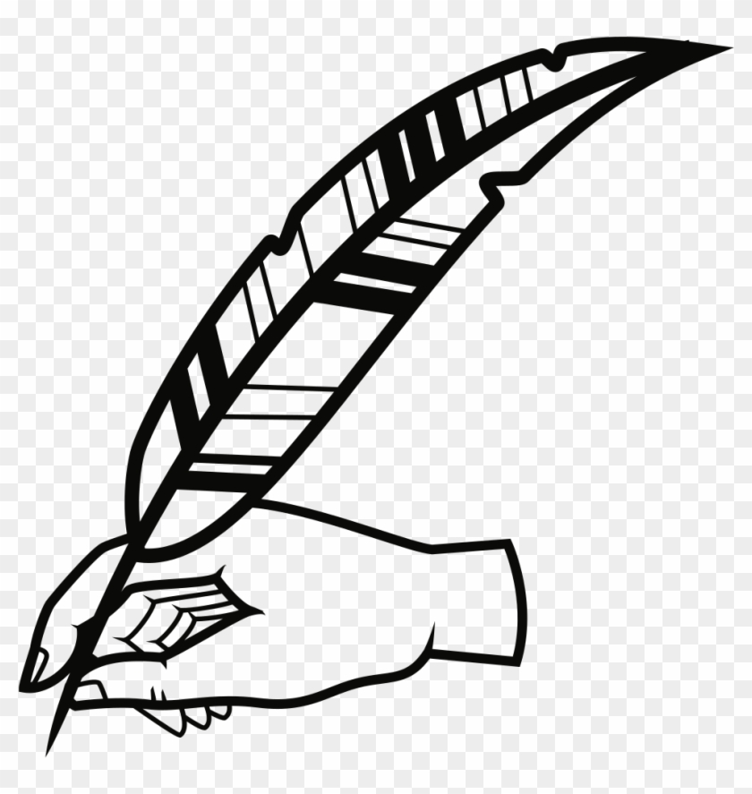 Hand With Quill Pen - Quill Clipart #1099750