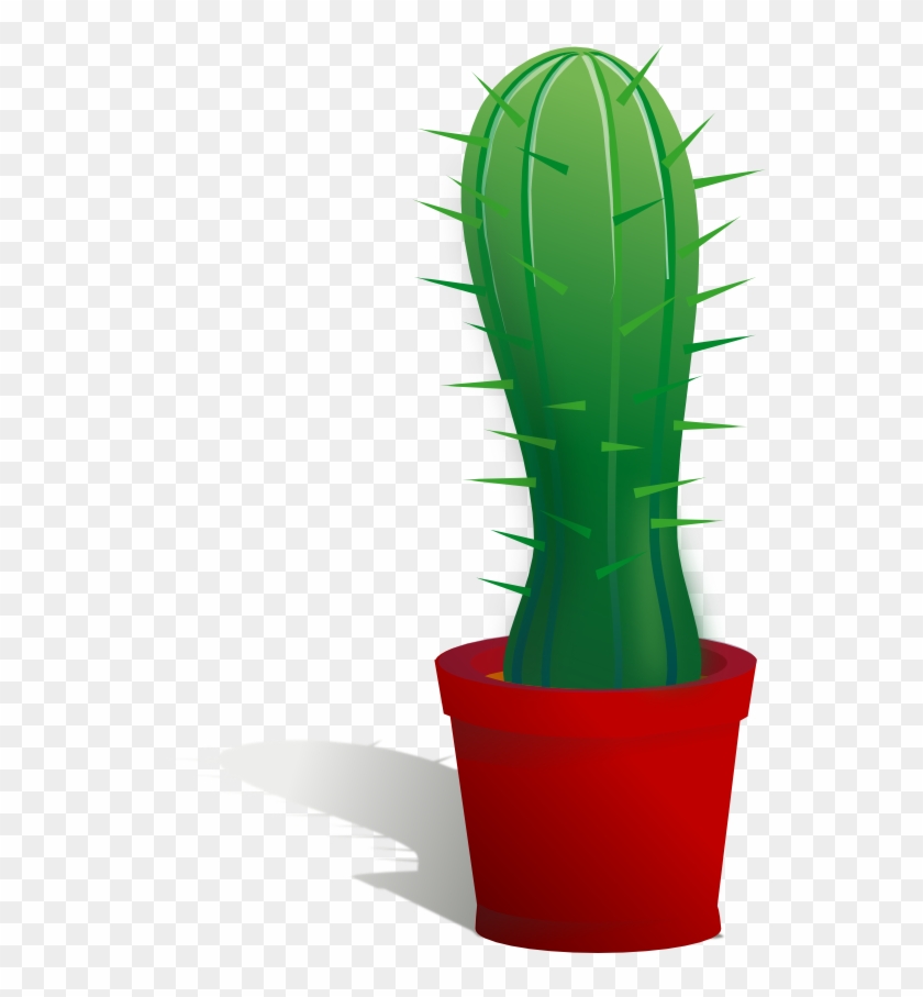 Clip Art Clip Cactus 2 - Cactus In Pot Clipart #1099772