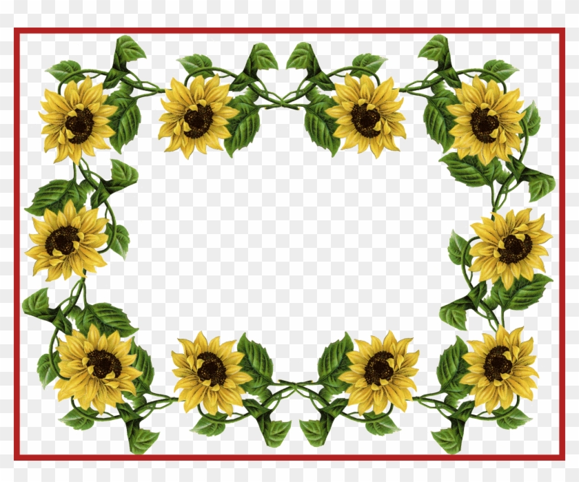 The Best Top Sunflower Icon In Outline Argumentative - Sunflower Border #1100028