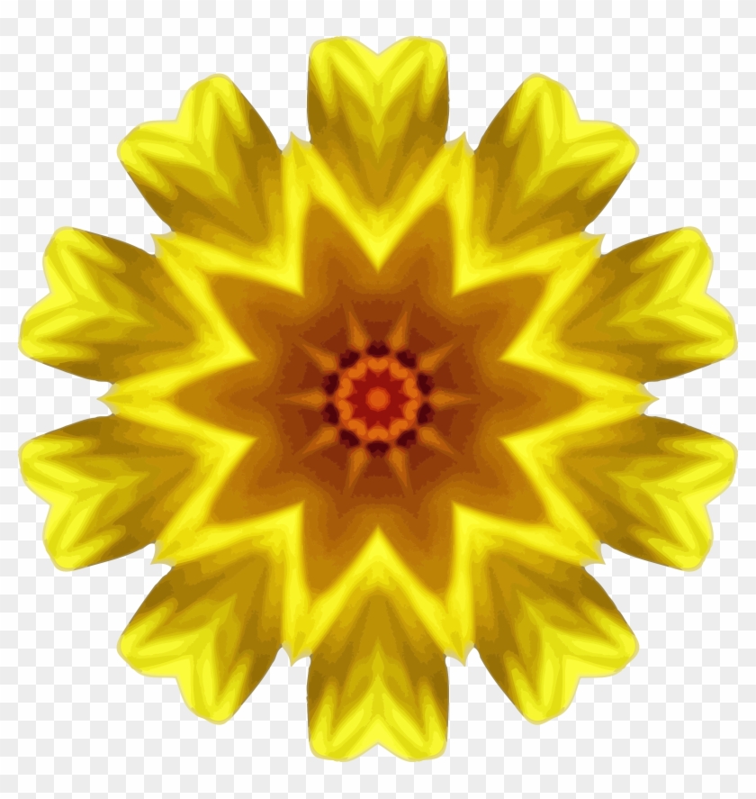 Sunflower Kaleidoscope 15 - Clip Art #1100032