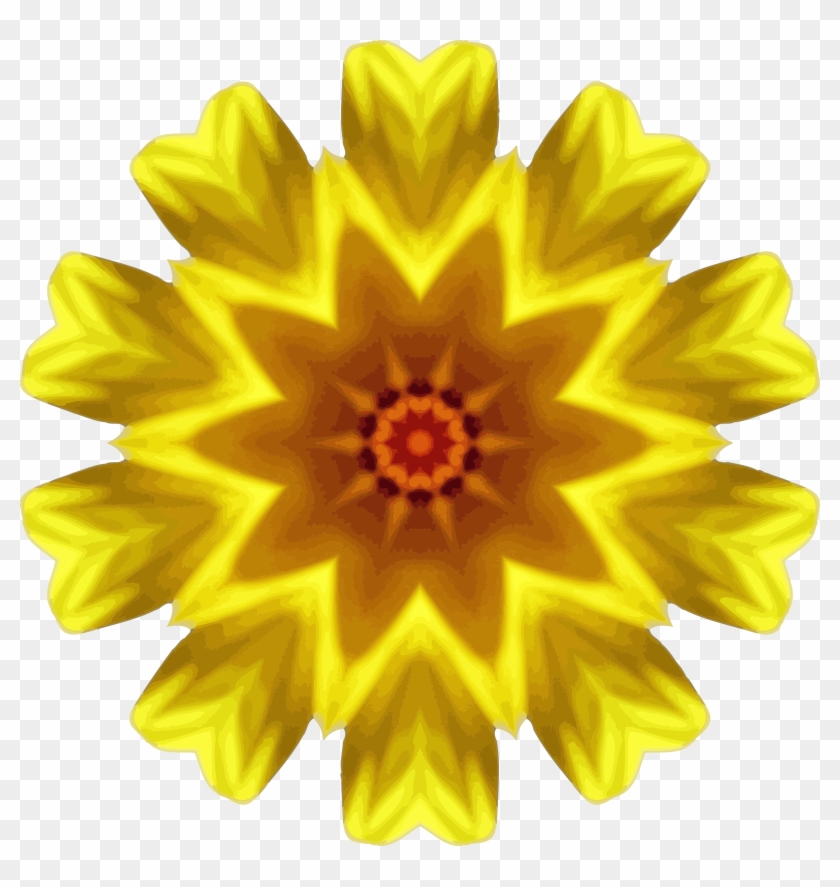 Sunflower Kaleidoscope 15 - Clip Art #1100032