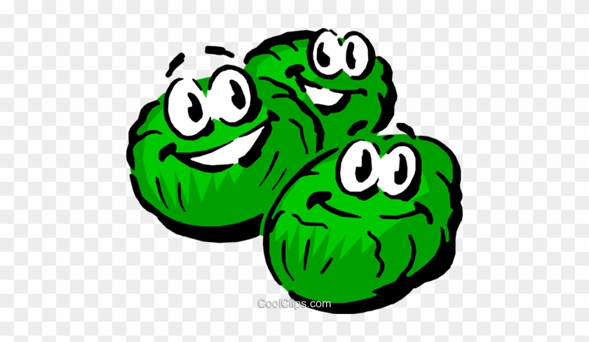 Cartoon Brussels Sprouts Royalty Free Vector Clip Art - Brussel Sprout Clipart Free #1100060