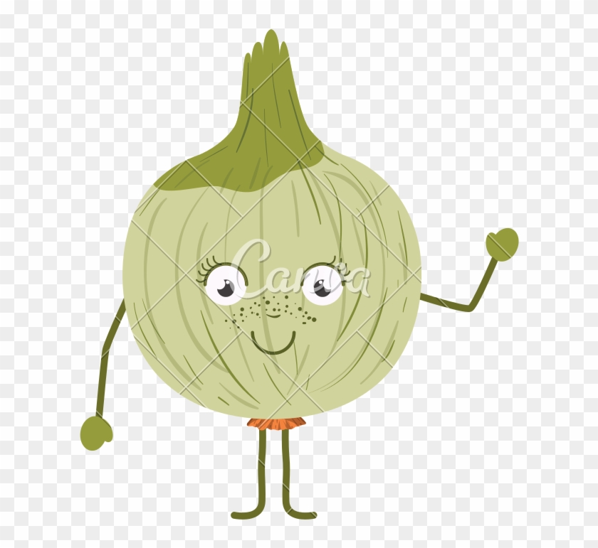 Onion Cartoon Icon - Vector Graphics #1100178