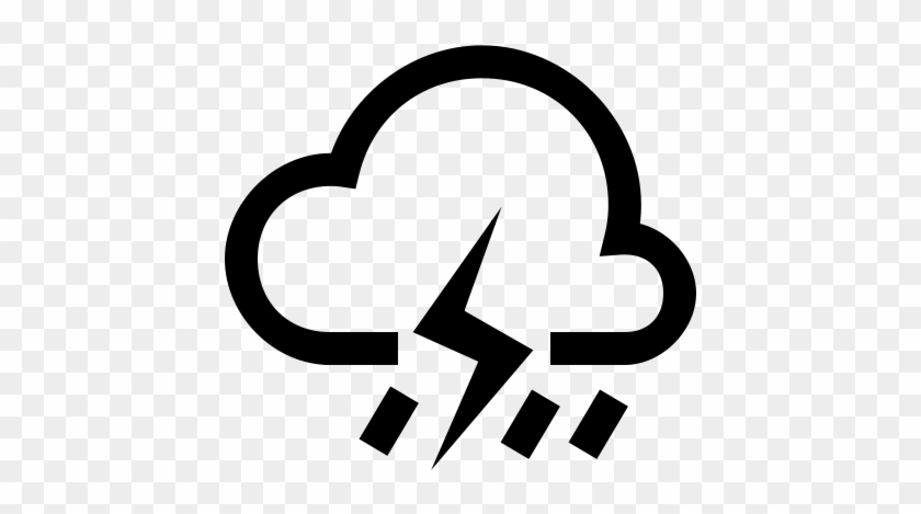 Thunder Clipart Wet Weather - Thunder Weather Icon #1100273