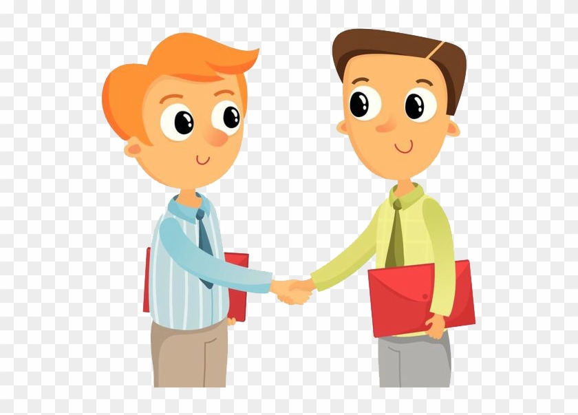 Talk To The Right People - Two Persons Shaking Hands Clipart #1100277