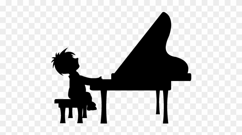 Piano Silhouette Cliparts - Pianist Icon #1100389