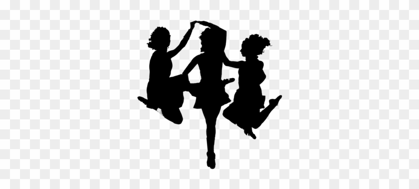 Irish Dance Silhouette Clipart - Silhouette Of Irish Dancers #1100394