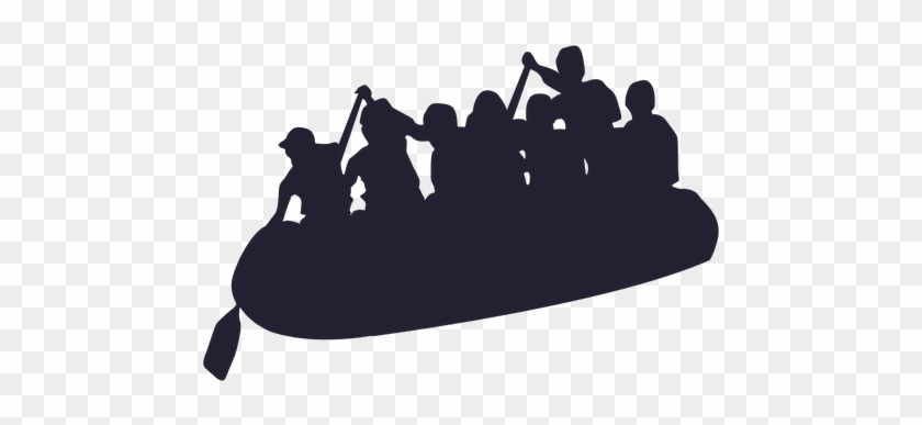 River Rafting Silhouette Transparent Png - Rafting Icon Transparent Background #1100408