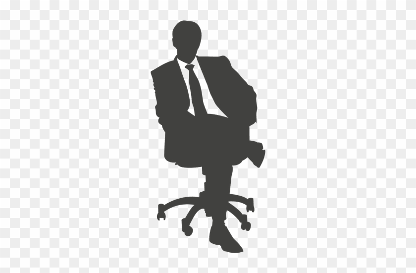 Business Executive Sitting Silhouette - Sitting #1100423