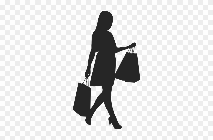 Girl Shopping Silhouette 5 By Vexels - Girl Shopping Silhouette Png #1100431