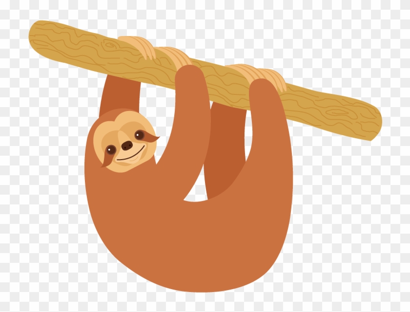 Sloth Clipart Sign - Illustration #1100451