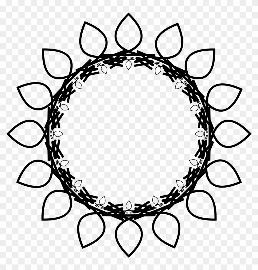 Rosette - Black And White Flower Clipart Free Sunflower #1100475