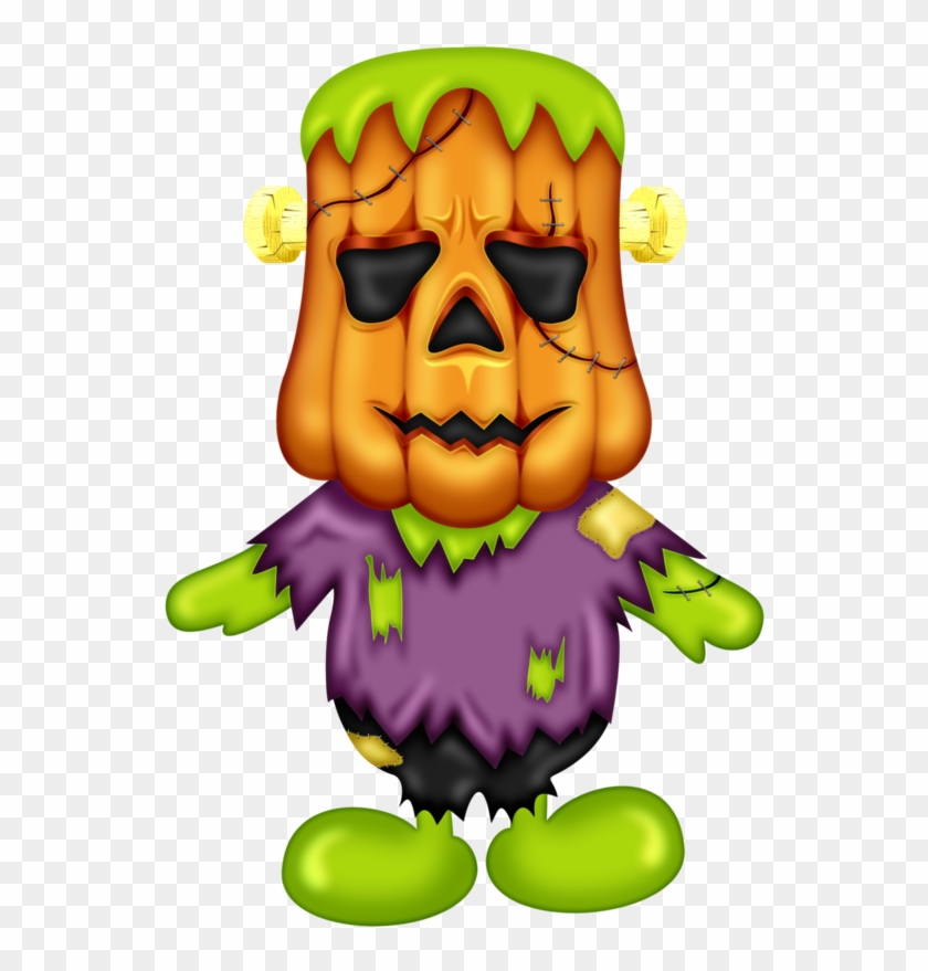 Halloween Frankenstein Pumpkin Man Clip Art - Halloween Clipart #1100623