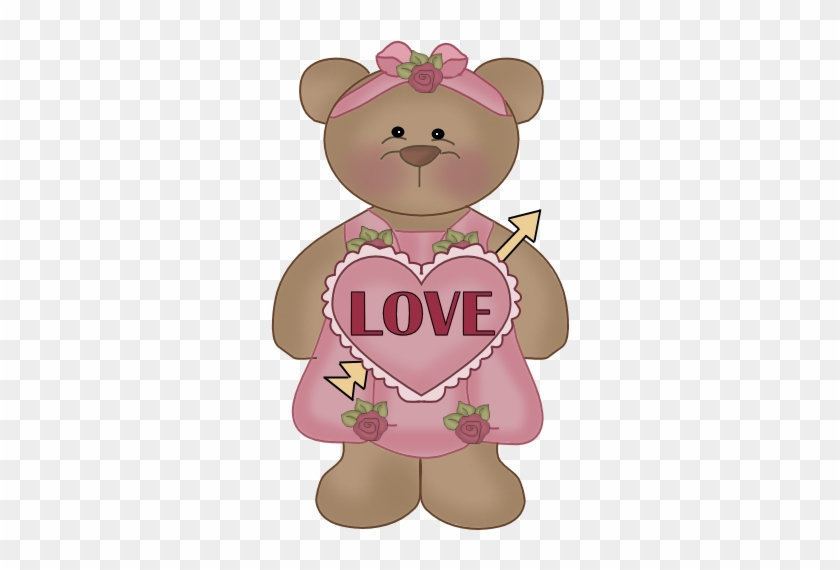 Valentine Love Teddy Bear Clip Art - Cartoon #1100641