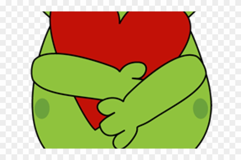 Green Frog Clipart Heart Clipart - Ranita Enamorada Animada #1100723
