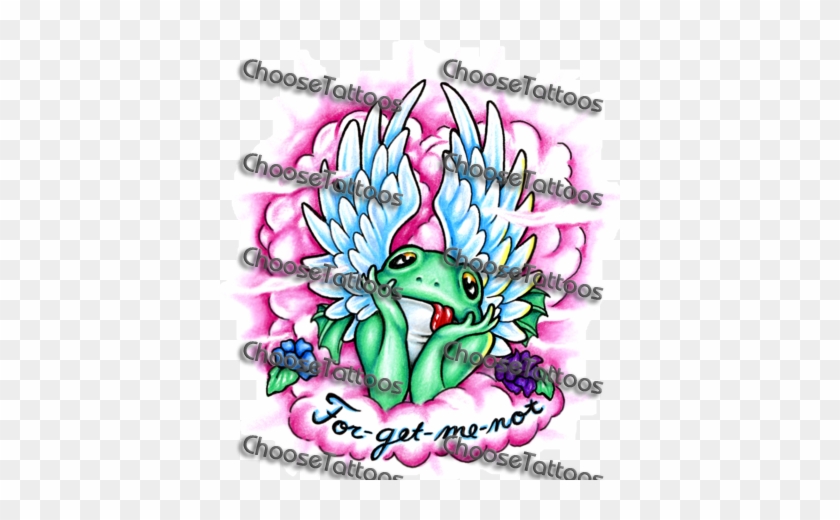 Cute Idea - Angel Frog Tattoo #1100751
