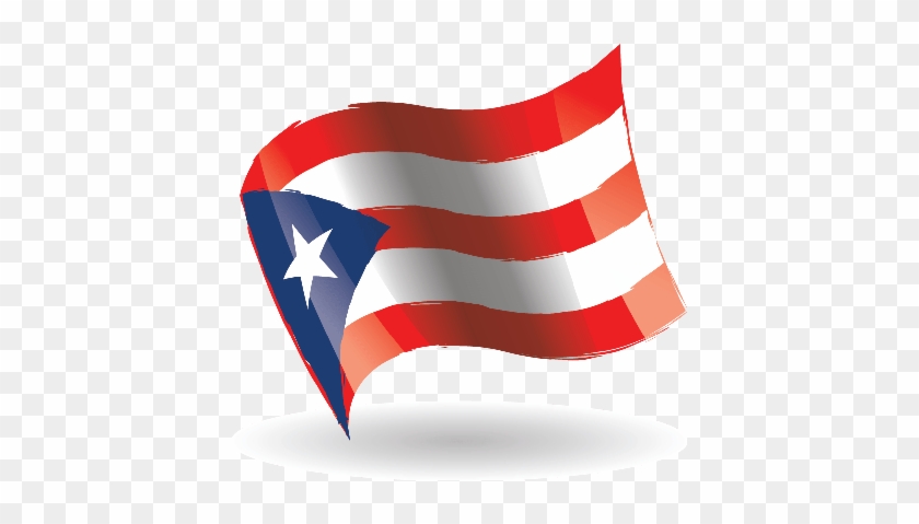Puerto Rico Flag Waving Clipart - Waving Puerto Rico Flag #1100771