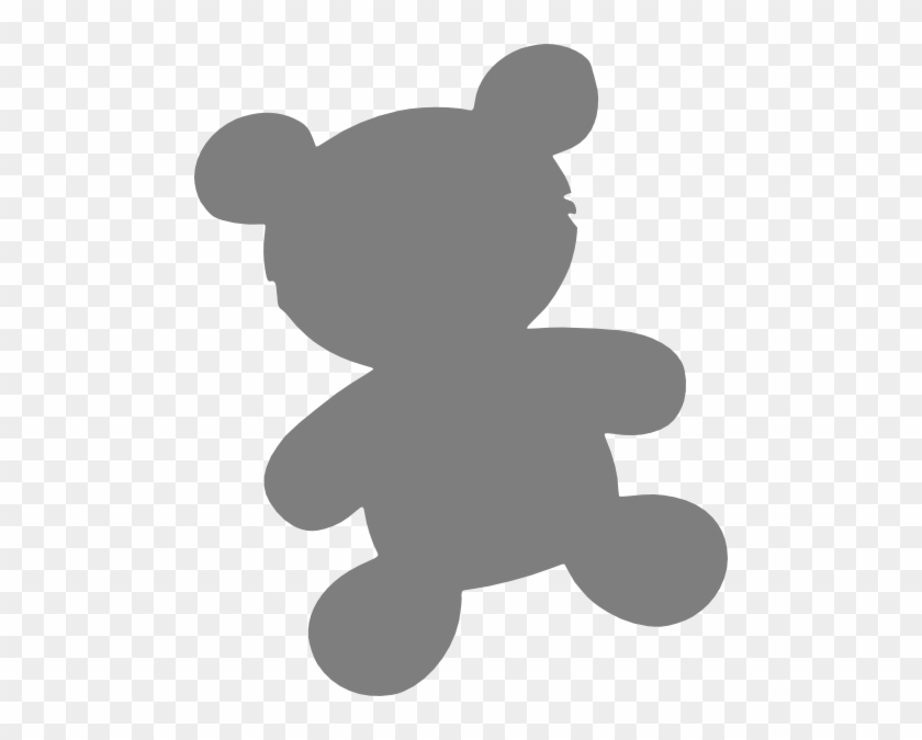 Simple Teddy Bear Clip Art At Clker - Teddy Bear Silhouette #1101030