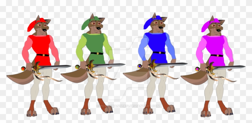 Balto Four Swords By Powermaster14 - Cartoon #1101083